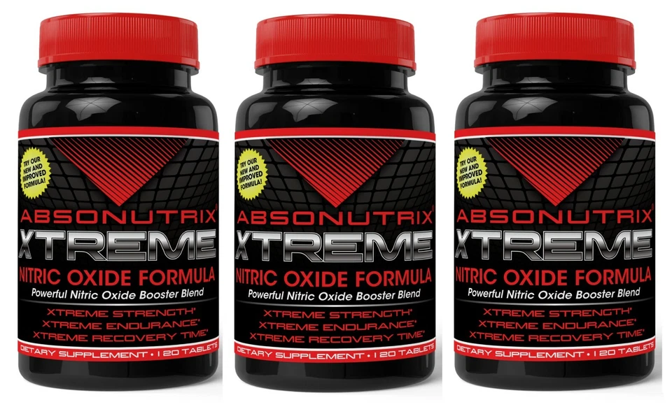 3 Absonutrix L-ARGININA Óxido Nítrico Fórmula Potencia Ayuda a Construir Músculos 3000mg  Foto 1 de 4