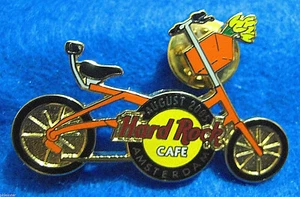 AMSTERDAM DUTCH BIKE SERIES ORANGE BICYCLE AUGUST 2005 TULIPS Hard Rock Cafe PIN - Picture 1 of 1