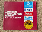 Chrysler UK Hillman Humber Sunbeam Hillman - broszura