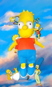 Bart Simpson Large Huge Plush 26.5” Stuffed 2005 Namco The Simpsons Large Vtg - Picture 1 of 4