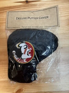 New Florida State Seminoles Blade Deluxe Putter Mallet Head Cover Black Furry - Picture 1 of 5