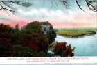 View from Lovers Leap showing Starved Rock and Illinois River Illinois Postcard