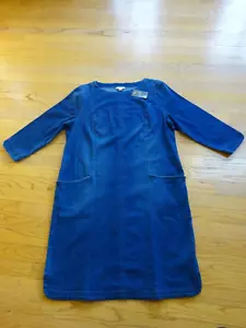 New J Jill Denim Dress Women M Pockets Blue 3/4 Sleeve Stretch - Picture 1 of 9