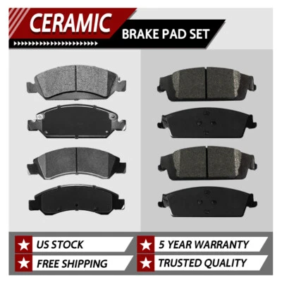 Front+Rear Ceramic Brake Pads for Chevrolet Silverado GMC Sierra 1500 Tahoe  - Image 1 of 4
