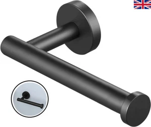 Stainless Steel Toilet Paper Holder Matte Black Toilet Roll Holder Wall Mounted~ - Picture 1 of 11