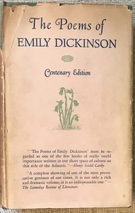 " THE POEMS OF EMILY DICKINSON" 1931 CENTENARY ED HC/DJ VG/G- 1ST PRINT 1 POEM - Picture 1 of 3