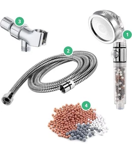 4-in1 StoneStream EcoPower Duschkopf erhöht Durchfluss - Reinigen Sie Ihr Wasser - Gebraucht* - Bild 1 von 20