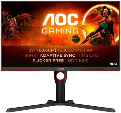 AOC Q27G3XMN/BK Gaming Monitor 68,58cm (27 Zoll) - Bild 1 von 4