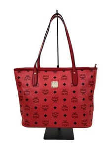MCM Tote Bag Leather RED MWP2AXL02RE001 - Picture 1 of 6