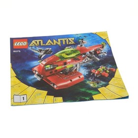 1x Lego Building Instructions Booklet 1 Atlantis Neptune Submarine 8075
