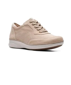 Clarks Damas Appley Corbata Zapatos Cuero Arena Reino Unido Talla 4 D EU 37 - Imagen 1 de 7