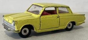 DE COLECCIÓN DINKY TOYS - AMARILLO FORD CORTINA BERLINA DIECAST MODELO COCHE SIN CAJA - Imagen 1 de 10