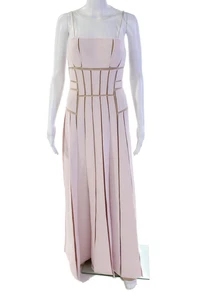 Carolina Herrera Womens Sleeveless A Line Evening Gown Ballet Pink Beige Size 6 - Picture 1 of 7