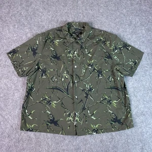 Rag & Bone Hemd Herren Extra Large Grün Blumenmuster Kurzarm Knopfleiste - Bild 1 von 12