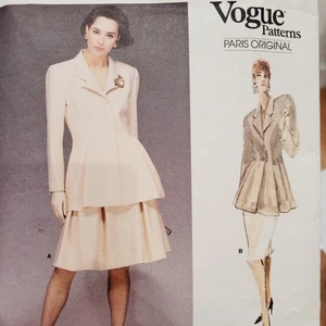 Vogue 9008 Vintage 80s Sewing Pattern Size: 6,8,10 CHLOE Suit Jacket Skirt RARE - Picture 1 of 8