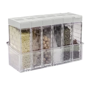 6 Pcs Spice Shaker Jars, Salt and Pepper Shakers, Plastic Spice Dispenser, Sa... - Picture 1 of 9