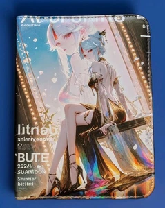 Glamour Gal Reißverschluss 3 Ringe gepolstert genäht Waifu A5 Kunstkarton Mappe +20 Seiten - Bild 1 von 3