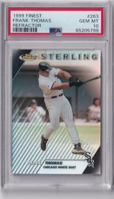 Frank Thomas 1999 Topps Finest 'Sterling' REFRACTOR #263 - PSA 10 GEM MINT 💎 - Image 1 of 2