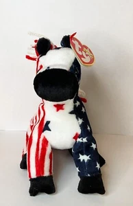 Lefty 2000 Ty Beanie Babies Collection Patriotic Donkey Election Mint - Picture 1 of 6