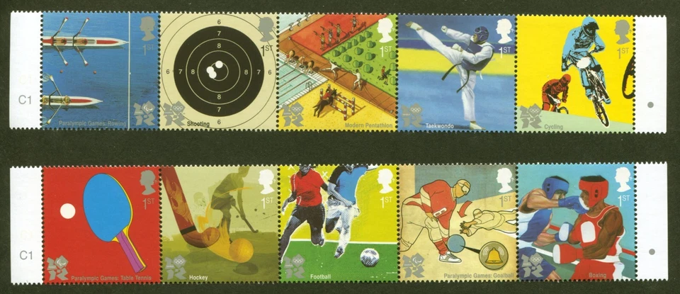 Great Britain Sc# 2815-2824, 2012 Olympics & Paralympics - London, VF/XF MNH Set - Image 1 of 1