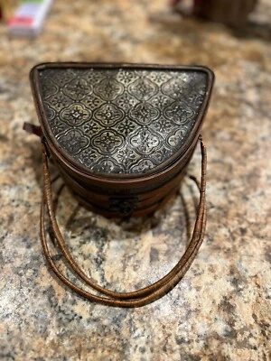 Cartera de colección tallada en madera, ratán y sauce años 40, Segunda Guerra Mundial Foto 1 de 4