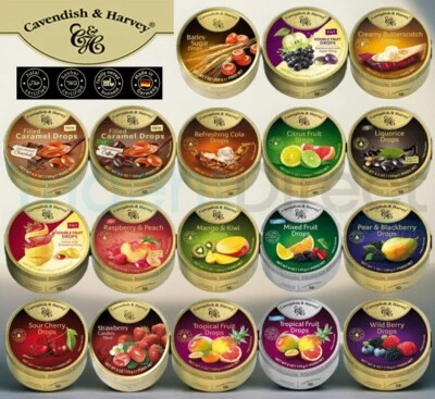 Canvendish & Harvey Tin Sweet Lollies Gluten Free Halal Kosher Vegan New Flavour - image 1 of 4