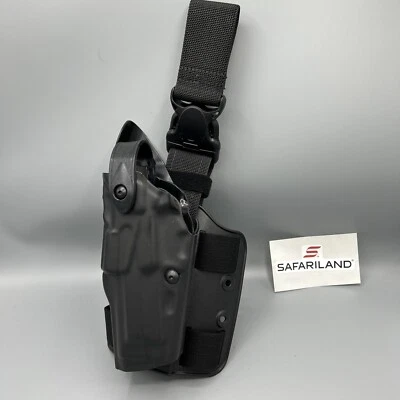 Safariland Beretta M9A4 Level 3 6305 ALS SLS Tactical Holster Drop Leg Black LH - Image 1 of 4