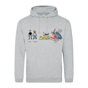 Doodle Series Jaws Hoodie Mens TV Film Hooded Jacket Jumper Sweatshirt Top Hoody - Picture 1 of 7