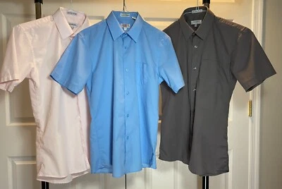 Gioberti Boys Short-Sleeve Solid Dress Shirt Size 16 Set of 3 Preowned  - Image 1 of 4