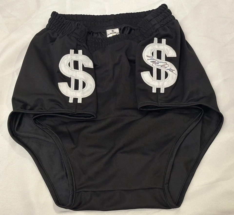 TED DIBIASE The Million Dollar Man signed Trunks - Authenticated Autograph & COA - Image 1 of 4