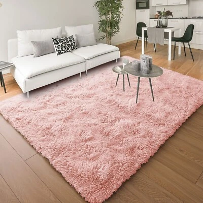Modern Fluffy Area Rugs Non Slip Shaggy Floor Mat Carpet for Bedroom Living Room - Image 1 of 4