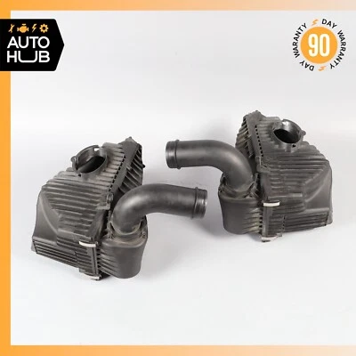 Juego de caja limpiador de admisión de aire izquierdo y derecho 11-14 Porsche Cayenne 958 OEM Foto 1 de 4