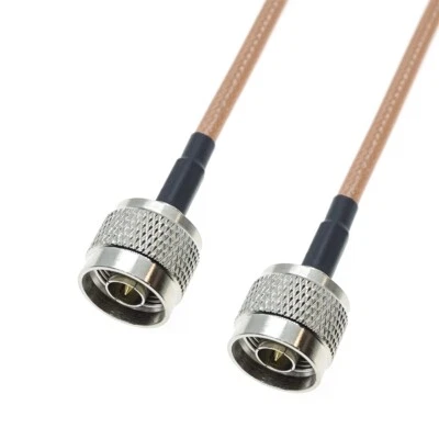 N male to N male plug connector lot RF Pigtail Coaxial jumper Coax Cable RG400 - Image 1 of 2