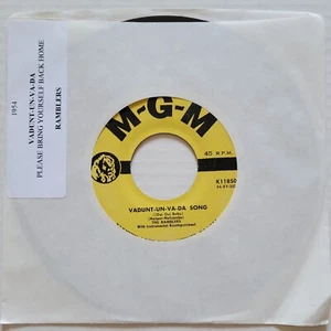 THE RAMBLERS - VADUNT-UN-VA-DA SONG/ PLEASE BRING YOURSELF BACK HOMEon M-G-M... - Picture 1 of 5