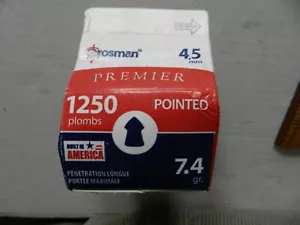Crosman Pointed Pellets .177 Cal, 7.4 Grain, 1250 Ct in waxed box See pictures - Picture 1 of 5
