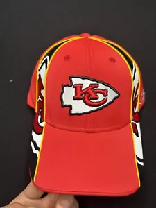 NEW NFL Kansas City Chiefs Reebok Baseball Cap Hat OSFA Stretch Fit Vtg Sideline - Picture 1 of 5