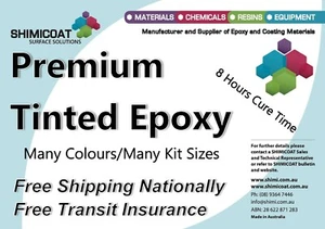 Premium Tinted EPOXY Surface Coating Self-levelling INDUSTRIAL Quality Easy DIY - Picture 1 of 57