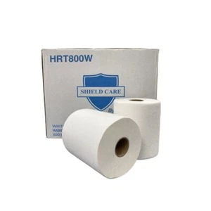 Hardwound Paper Towel Roll, White, 6 Rolls, 1 Ply 8" x 800' - Picture 1 of 5