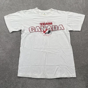 Team Canada Bulletin Hockey Heavy Weight Cotton T-Shirt Men's Size M White - Picture 1 of 11