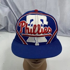 New Era 59Fifty Adult Cap Philadelphia Phillies Blue Fitted Hat 7 1/8 BIG LOGO - Picture 1 of 9