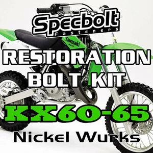 Specbolt Restoration Bolt Kit For Kawasaki KX60 KX65 Fasteners Nickel Wurks MINI - Picture 1 of 9