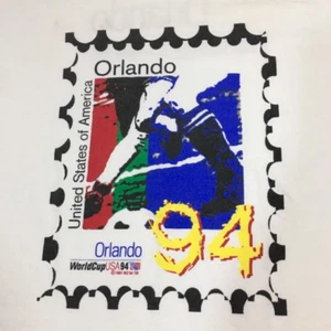 Vtg 1991 Team USA Gear Orlando SOCCER World Cup 94 Graphic 90's T Shirt XL - Picture 1 of 9