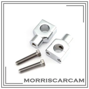 Motorcycle 1'' Handlebar Risers Clamps Handle Bar Mount For Honda Harley Cruiser - Picture 1 of 11