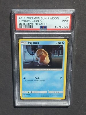 Pokemon PSA 9 PSYDUCK 7/18 - 2019 DETECTIVE PIKACHU HOLO PROMO - (MINT) - Image 1 of 2