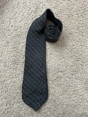 DKNY Mens Street Woven Pattern Silk Tie Necktie - Image 1 of 3