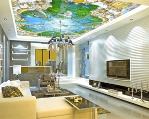 3D Birch Tree Castle 7 Ceiling Wall Paper Print Wall Indoor Wall Murals CA Lemon - Picture 1 of 6