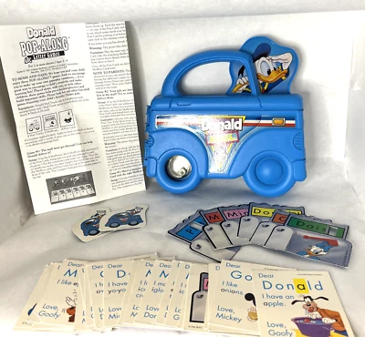 Vintage 1991 Disney Donald Pop-Along ABD Letter Game Mail Truck Learning Game - Image 1 of 4