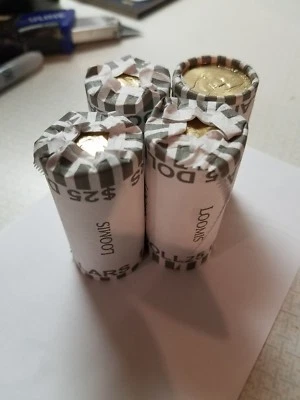 4 Rolls ($100) Nice Circulated Presidential Dollar Coins Mystery Money 2007-2011 - Image 1 of 3