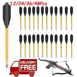 12/24X 6.3-inch Bolts Aluminium Shaft Hunting Shooting Arrows for 50-80 Lbs AU - Picture 1 of 30