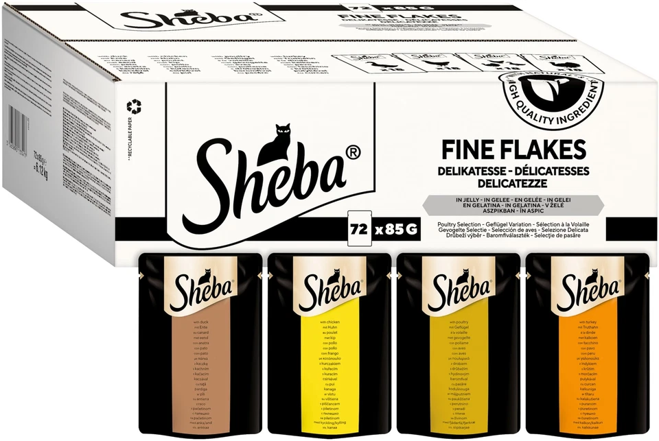 Katzenfutter nass - 72x85g Portionsbeutel - Geflügel Variation in Gelee - Nas... - Bild 1 von 4